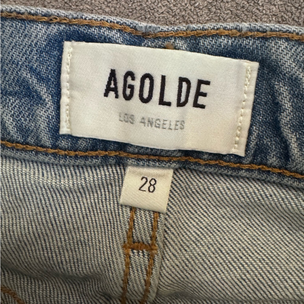 Agolde Riley High Rise Straight Leg Cropped Jeans - Picture 6 of 8